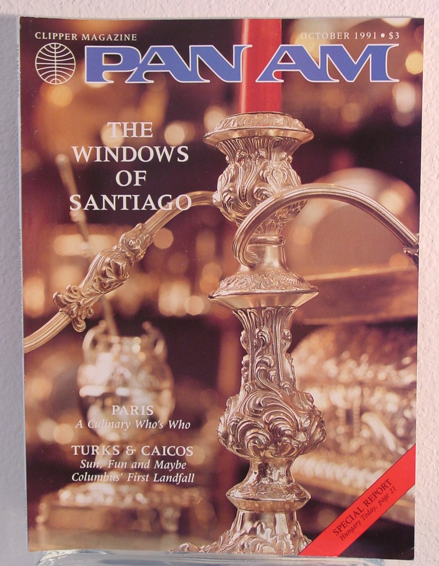 1991 October, Clipper in-flight Magazine with a cover story on Santiago, Chile.